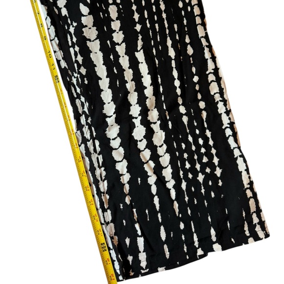 Cupshe | Black White Abstract Smocked Waist Wide Leg Lightweight Large Petite - Picture 2 of 6